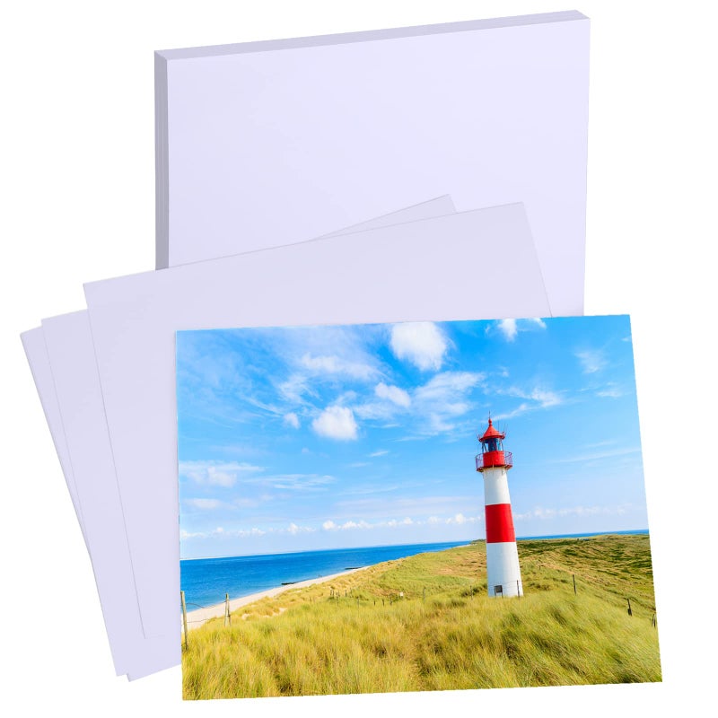 LUNARM 30 Sheets Photo Paper, 8""x10"" Glossy Paper Photo for Dye Ink Printer, 180gsm Inkjet Printing Photo Paper Clear Image for Photo Album DIY Party Camping Festival Record - Image 1
